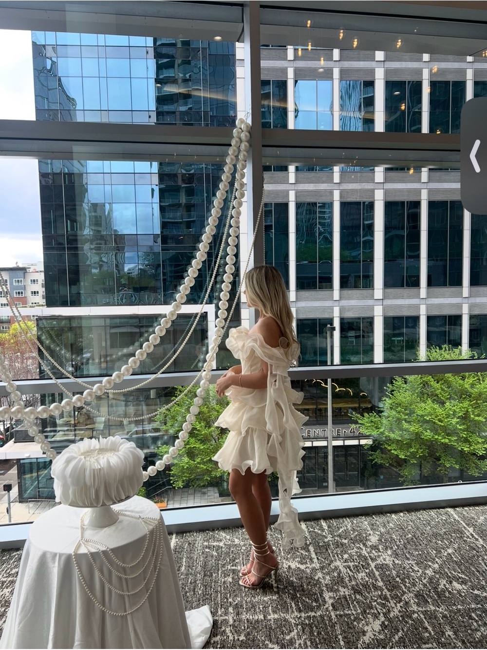 ASOS Cream Ruffle Mini Dress - Picture 6 of 6